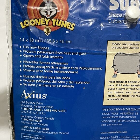 Vintage 2000 Tweety Bird Suncutters Car Window Sunshade Shaped New Old Stock - Picture 5 of 8